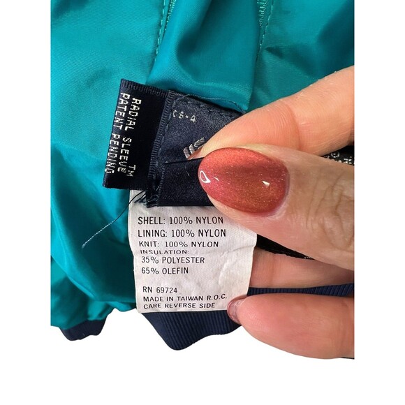 Vintage 1990s COLUMBIA Thinsulate Reversible Puffer Jacket Red Teal Men’s Large - Picture 15 of 16